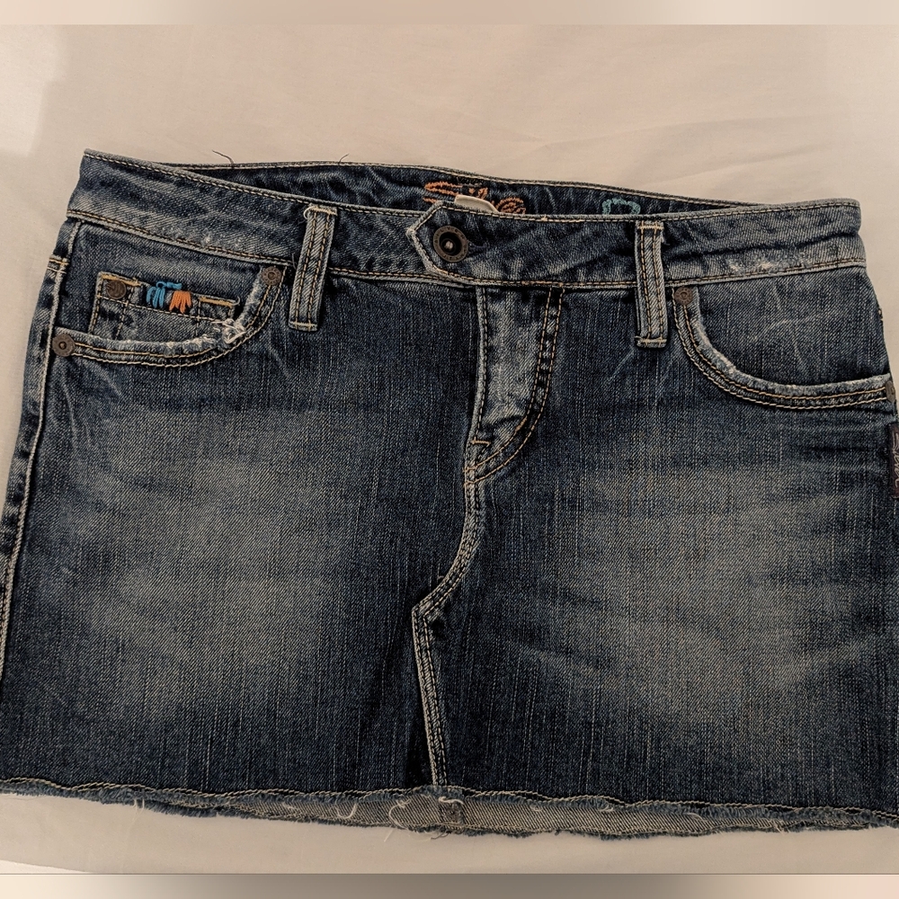 Y2K Silver Jeans Mini Skirt
